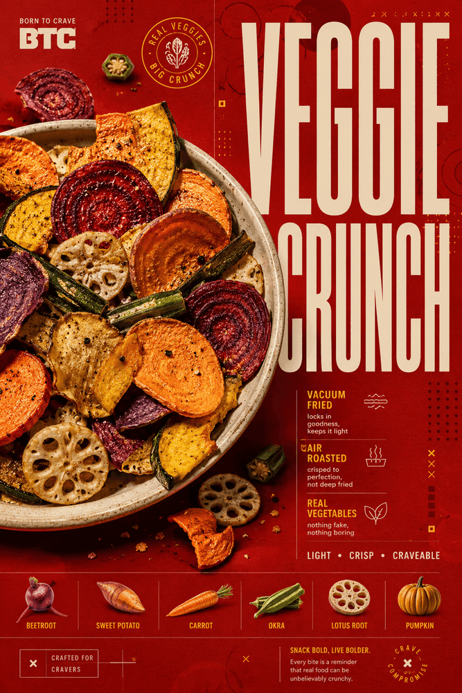 Crunchy Vacuum Cooked Vegetable Chips