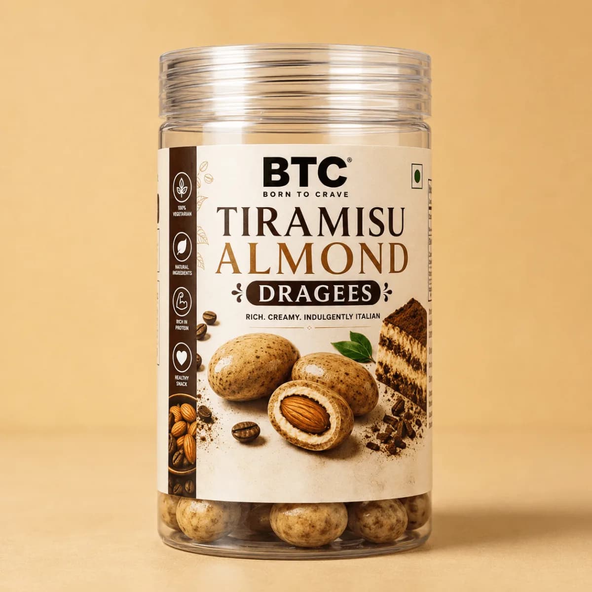 Tiramisu Almond Dragees