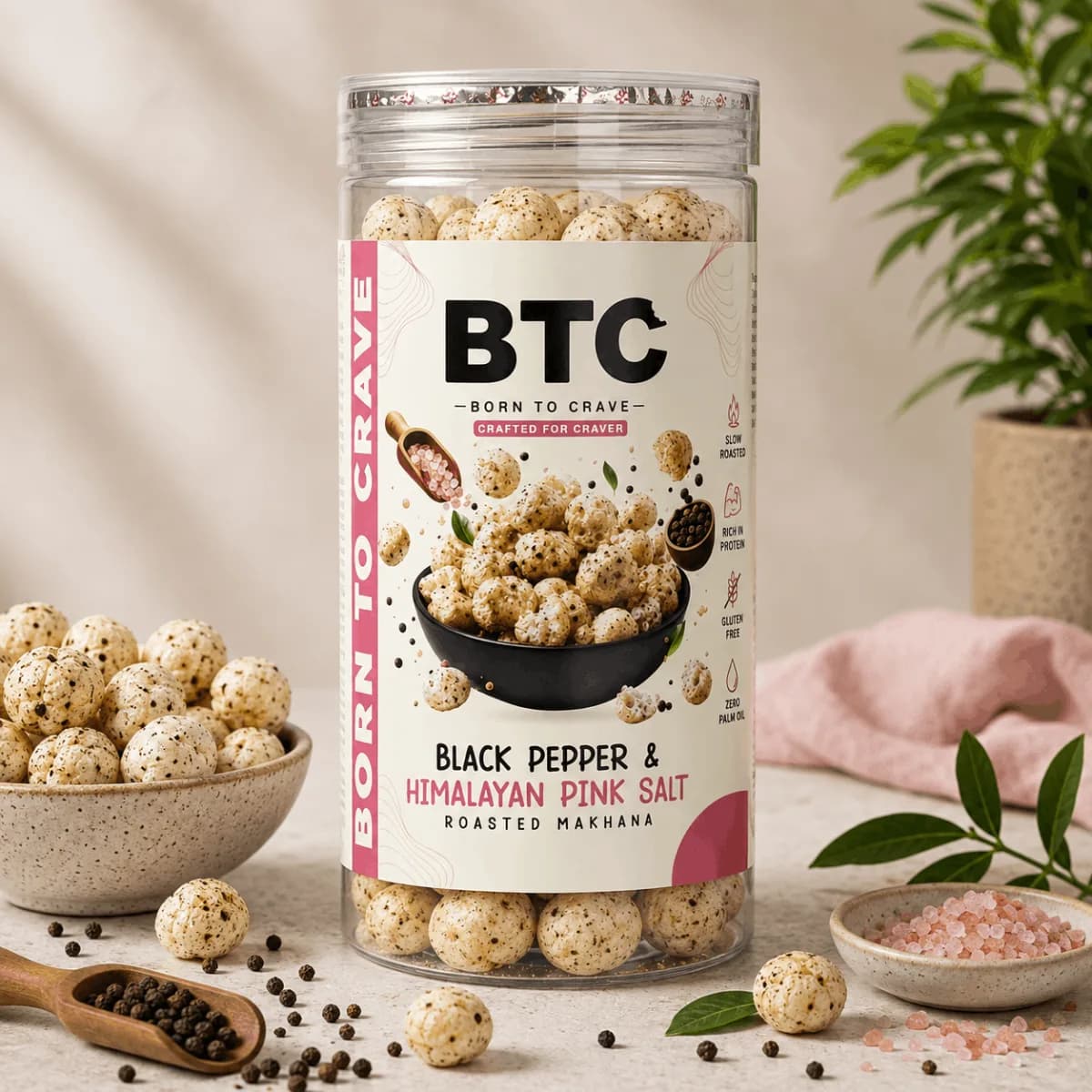 Black Pepper & Himalayan Pink Salt Roasted Makhana