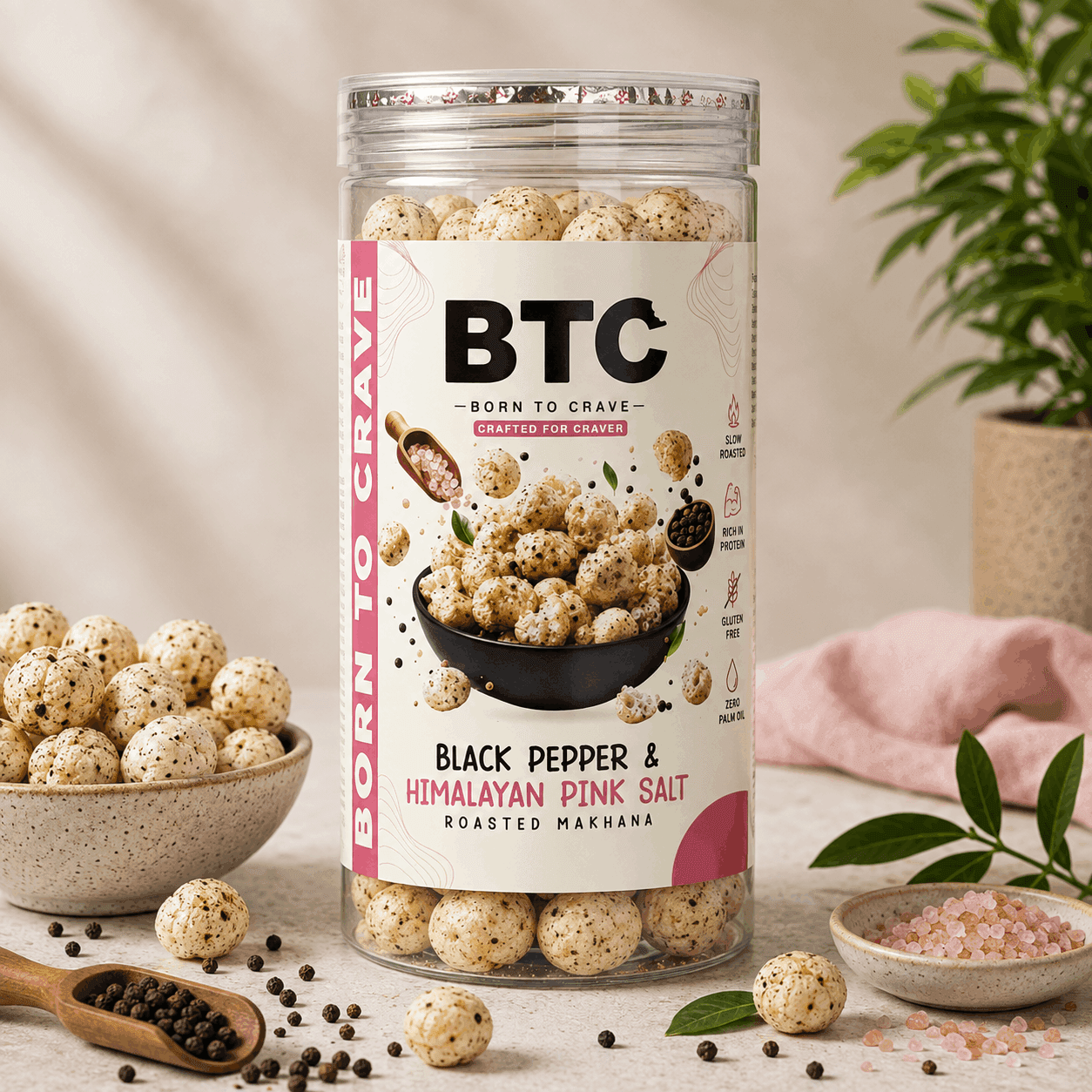 Black Pepper & Himalayan Pink Salt Roasted Makhana